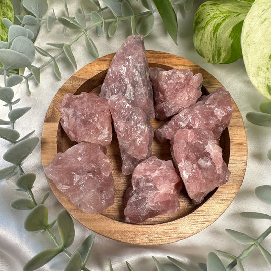 Rough lavender rose quartz