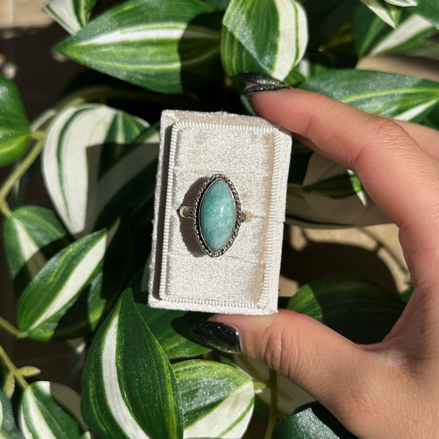 Size 10 amazonite ring