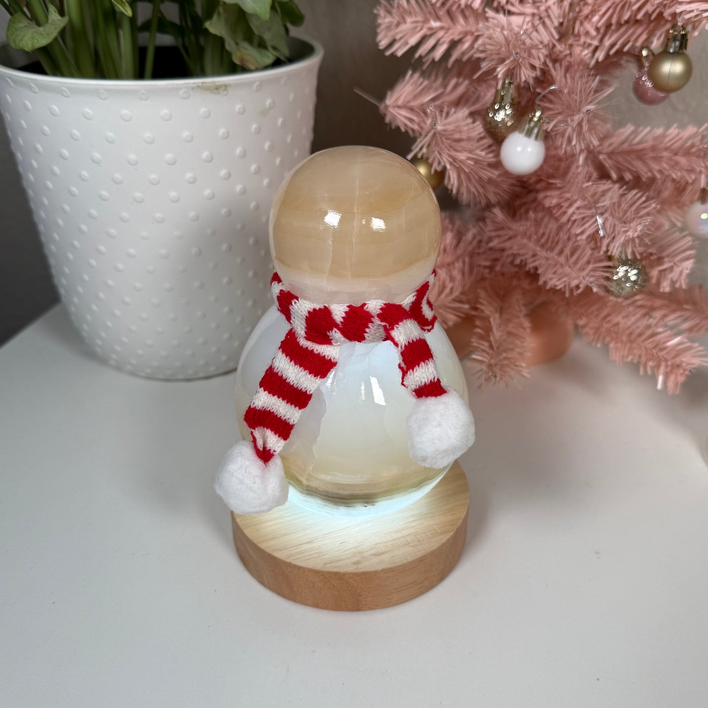 Onyx snowman lamp - choose your own