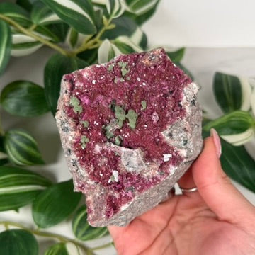 Cobalto calcite with malachite 90