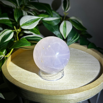 Star rose quartz sphere