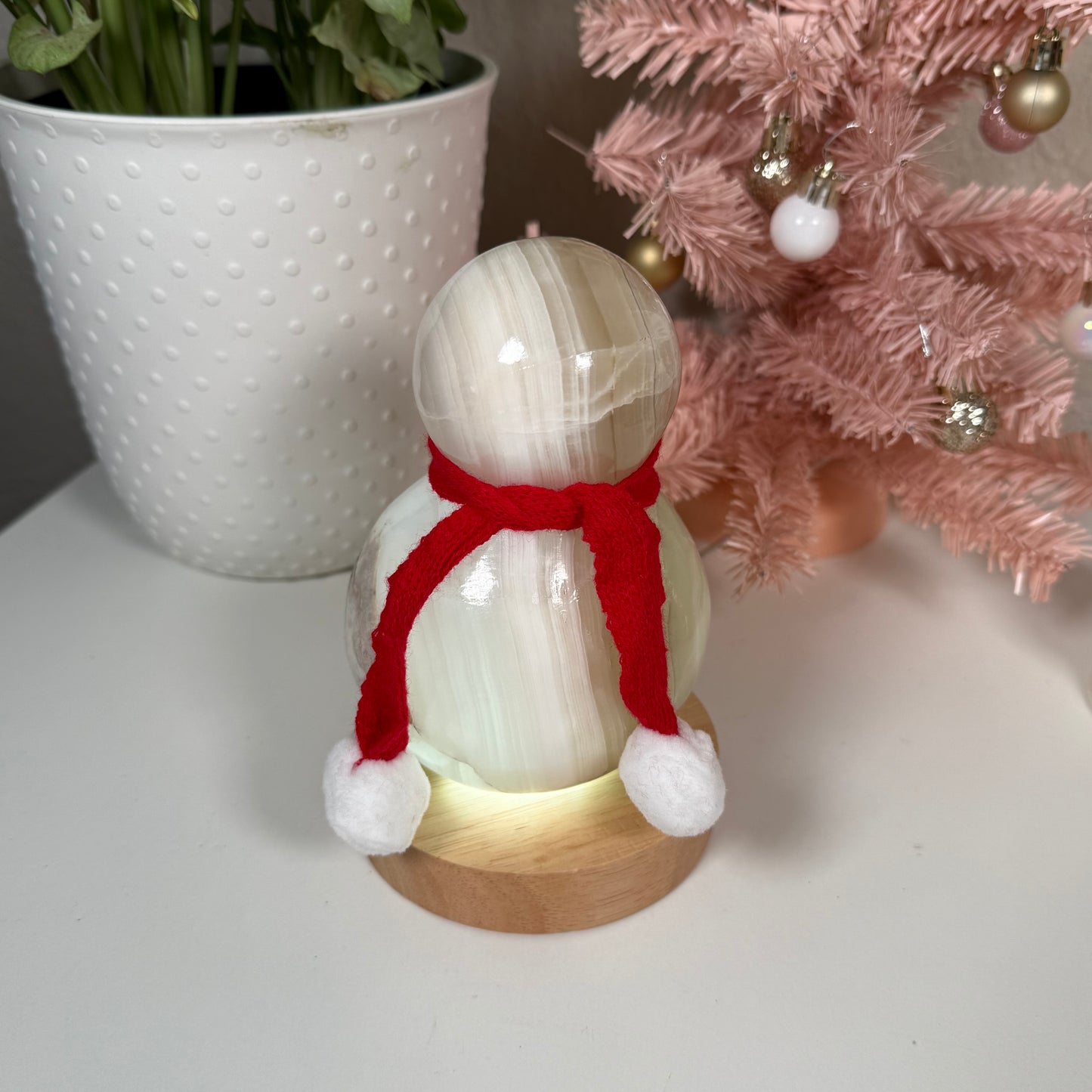 Onyx snowman lamp - choose your own