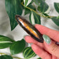Orange labradorite hair clip