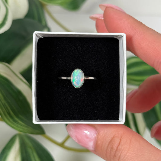 Size 5.5 Ethiopian opal ring