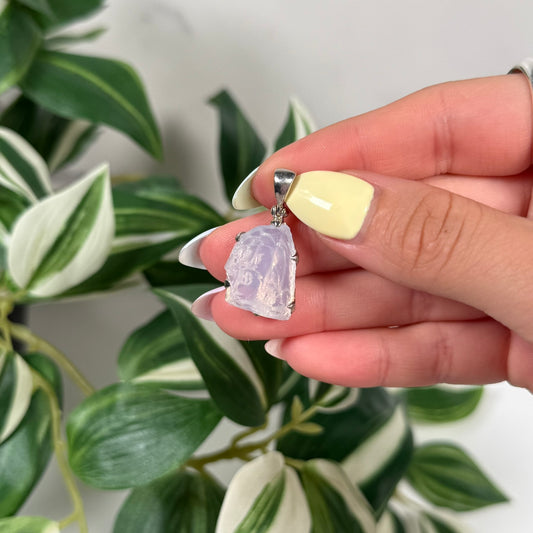 Lavender moon quartz pendant