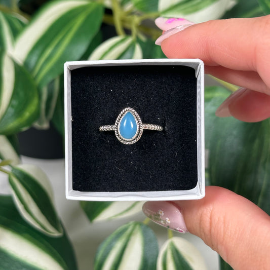 Blue chalcedony ring (size 7.5 & 9)