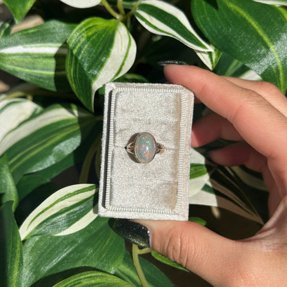 Size 4 Ethiopian opal ring