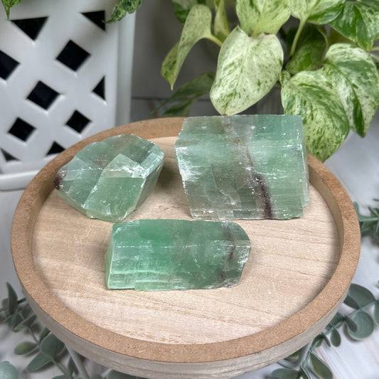 Green calcite chunk