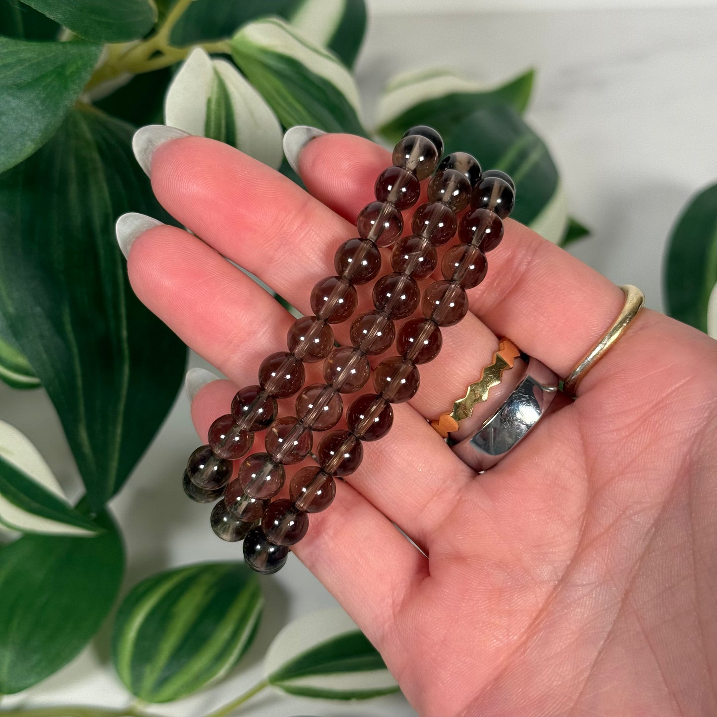 Smokey quartz bracelet 7mm