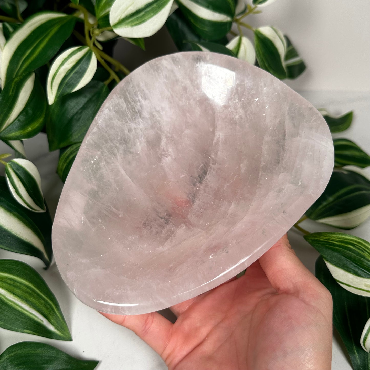 Rose quartz bowl 56