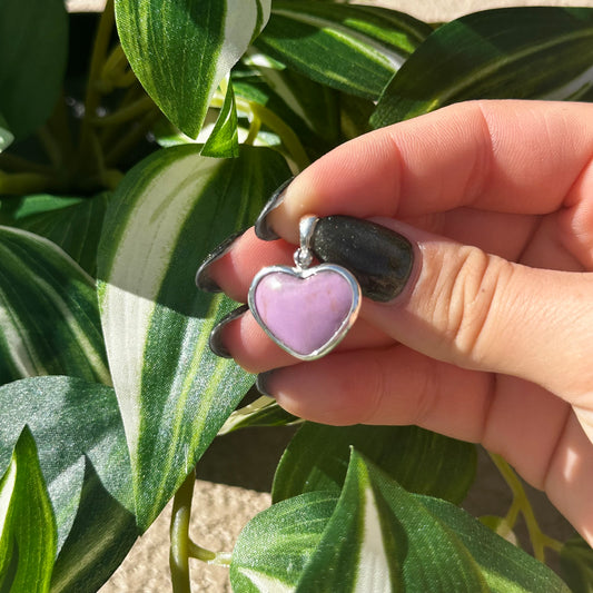 Phosphosiderite heart pendant