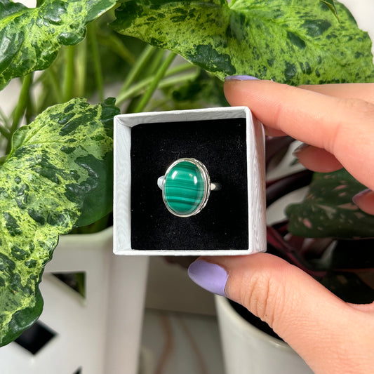 Size 9 malachite ring B