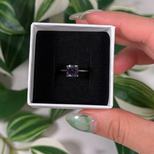 Size 5 rainbow fluorite ring