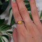 Size 8 Ethiopian opal with cubic zirconia ring