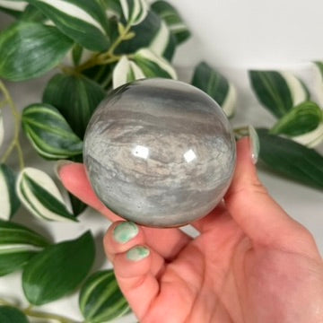 Polychrome jasper sphere 42