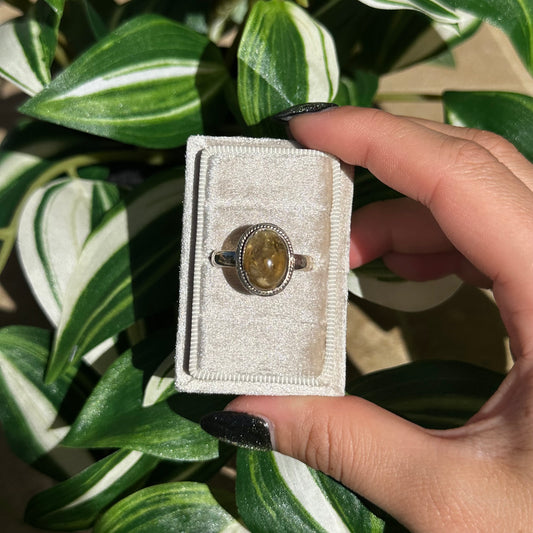 Size 11 citrine oval ring