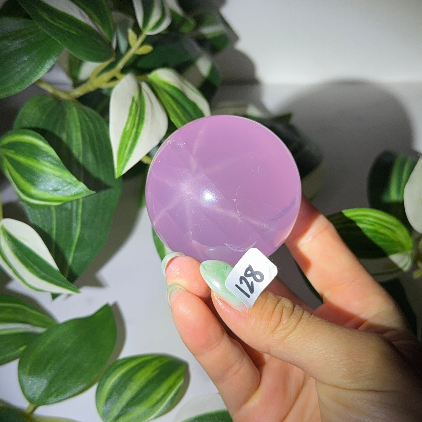 Star rose quartz sphere 128