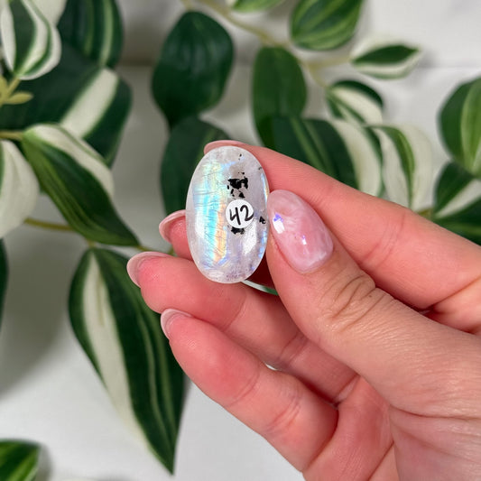 Rainbow moonstone mini palmstone