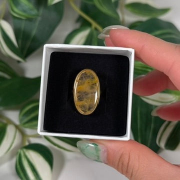 Size 8 gold plated golden healer ring B
