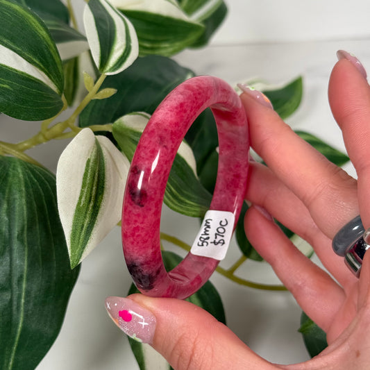 Rhodonite bangle 58mm