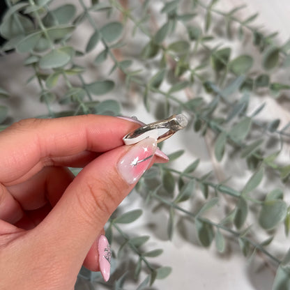 Size 9 rainbow moonstone ring