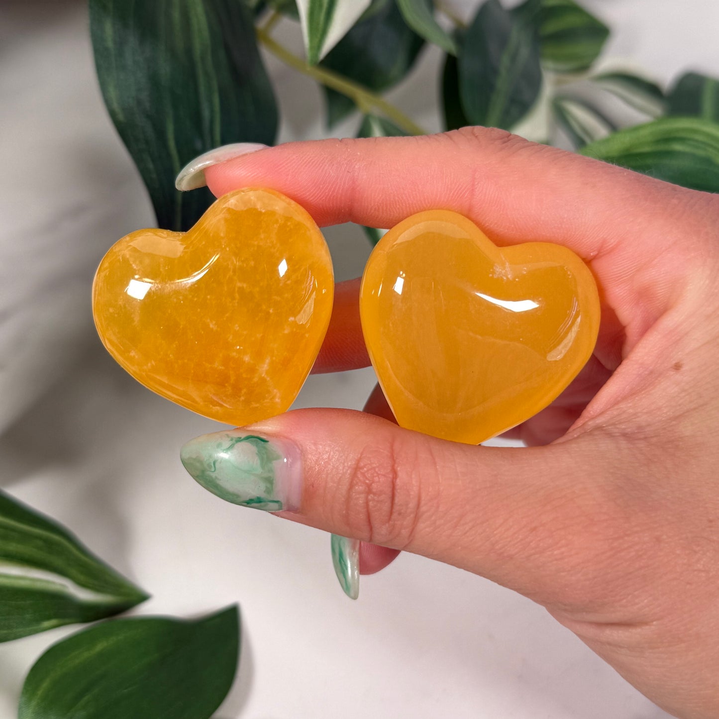 Honeycomb calcite heart