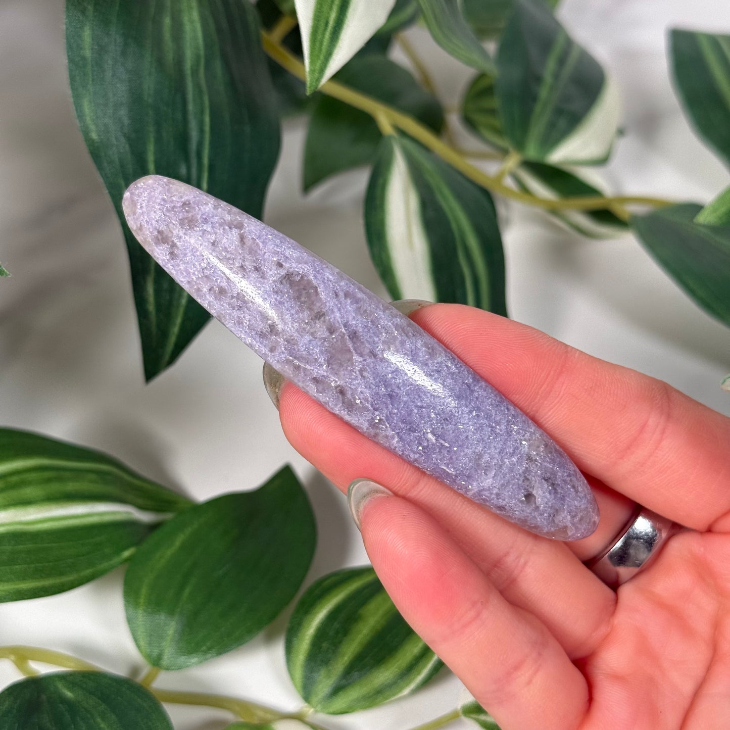 Lepidolite hair clip A