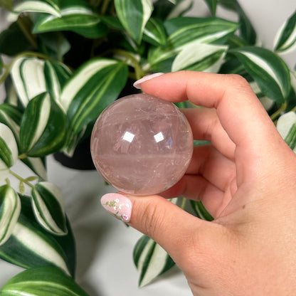 Rose quartz sphere 19