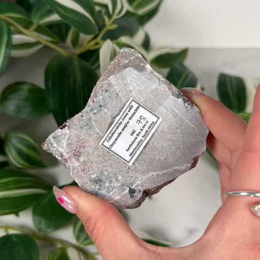 Cobalto calcite with malachite 78