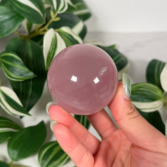 Star rose quartz sphere 128