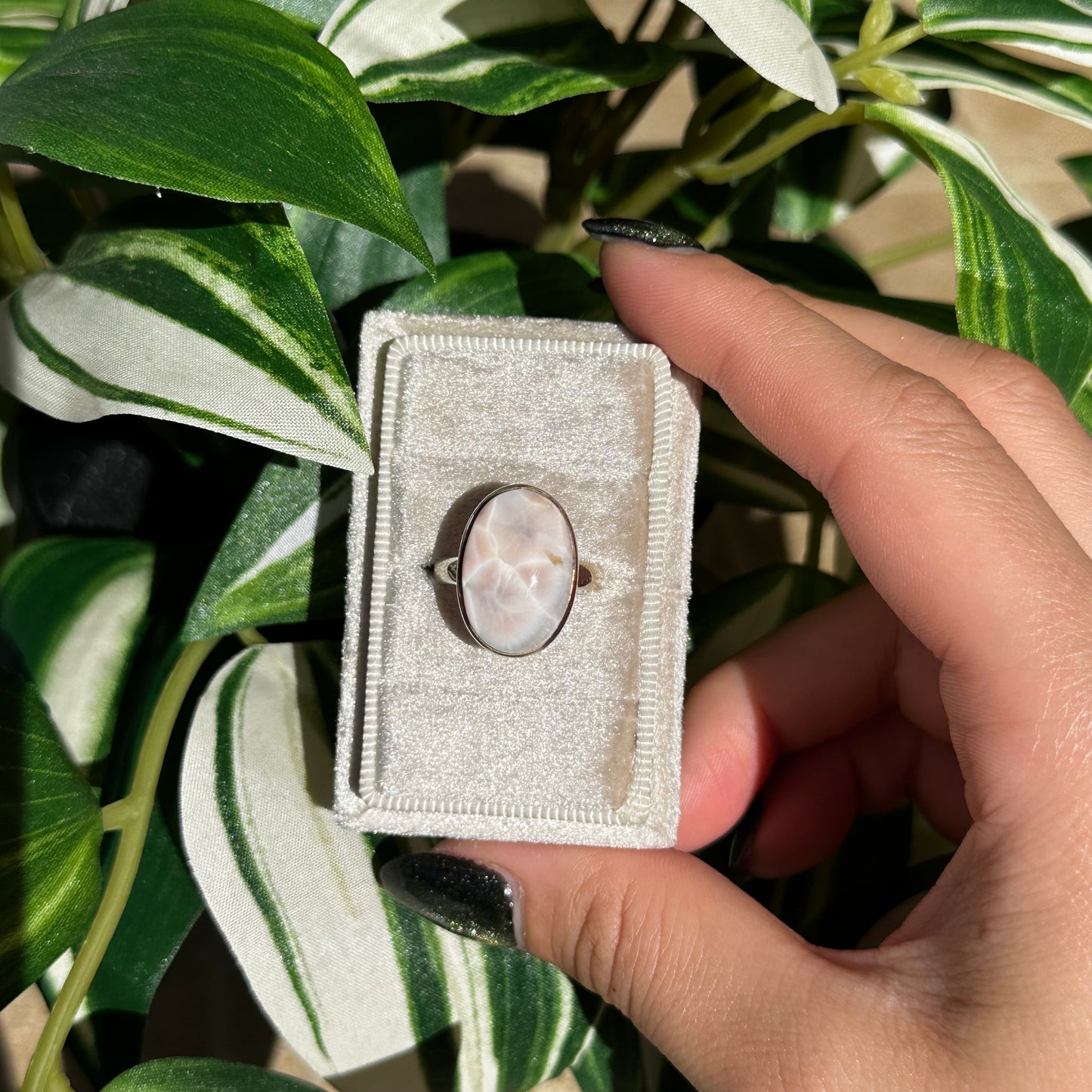 Size 7 natrolite ring