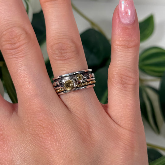 Citrine fidget ring (Sizes 7, 7.5)