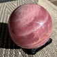 XL dark rose quartz sphere