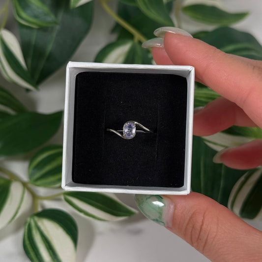 Size 6 lavender moon quartz ring C