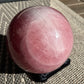 XL dark rose quartz sphere
