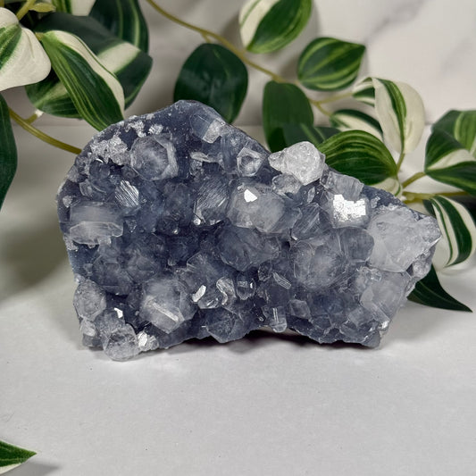 Apophyllite on blue chalcedony 103