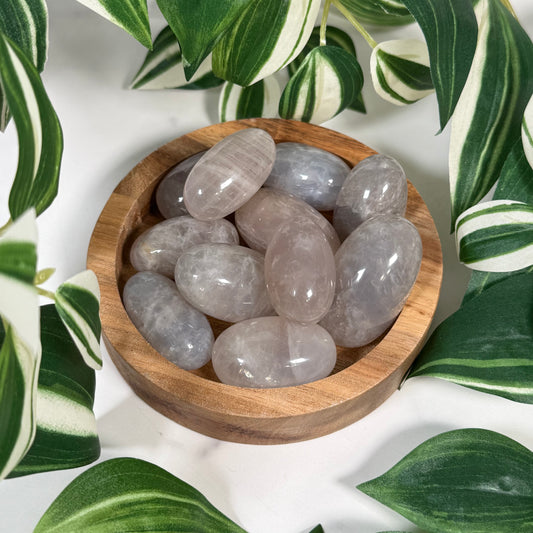 Blue rose quartz tumble