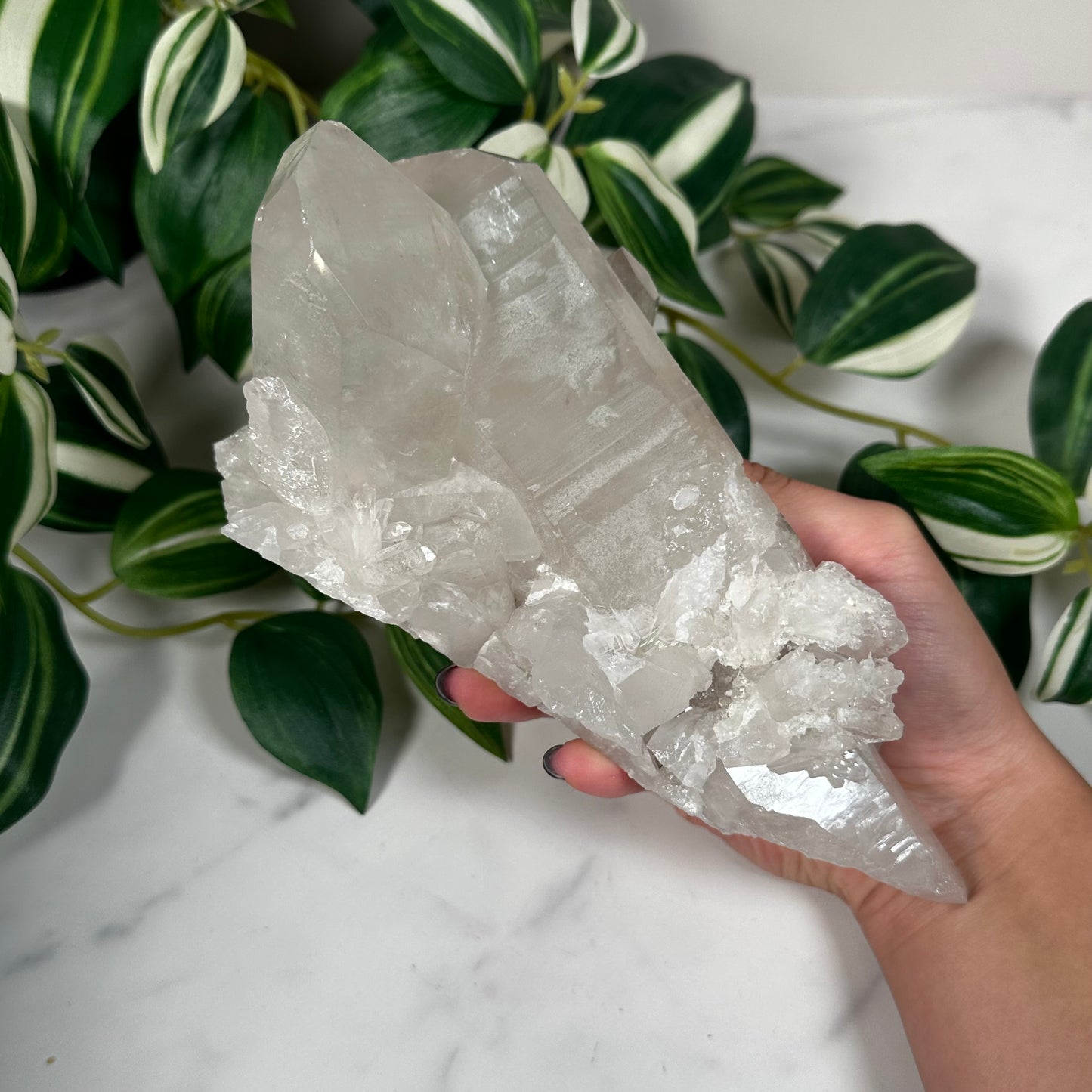 Clear quartz cluster