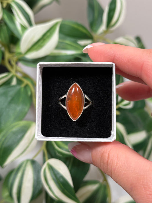 Size 7 carnelian ring