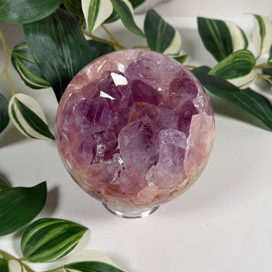 Pink amethyst x Amethyst sphere 372