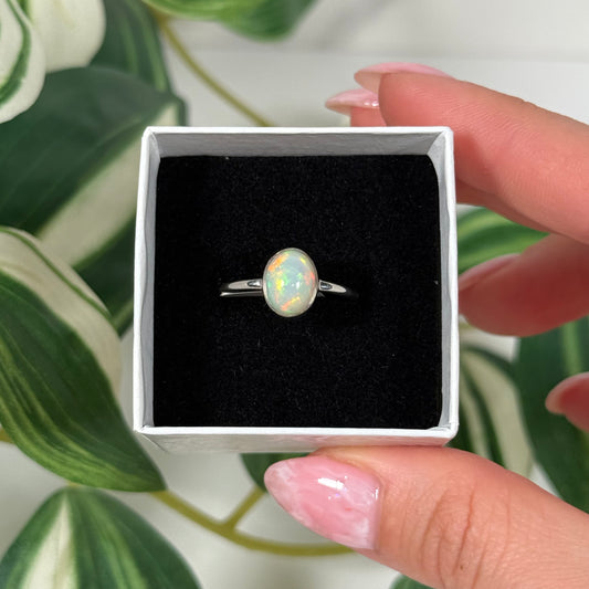 Size 7 Ethiopian opal ring