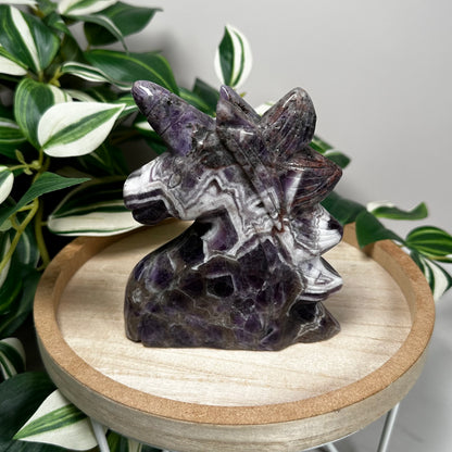 Chevron amethyst unicorn