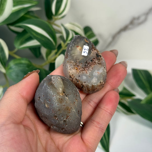 Swazi agate pair 65