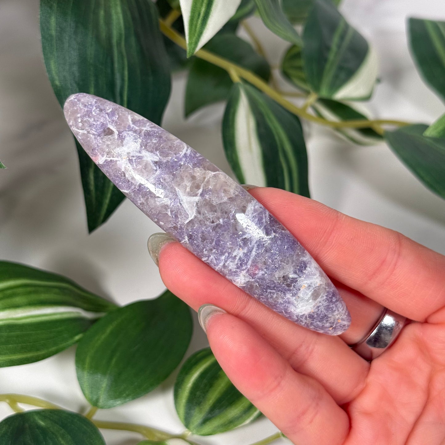 Lepidolite hair clip B