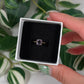 Size 6 gold plated circle rainbow fluorite ring