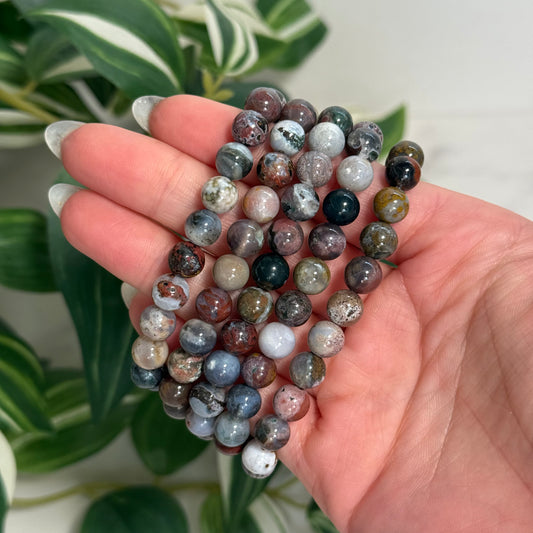 Sea jasper bracelet 8mm