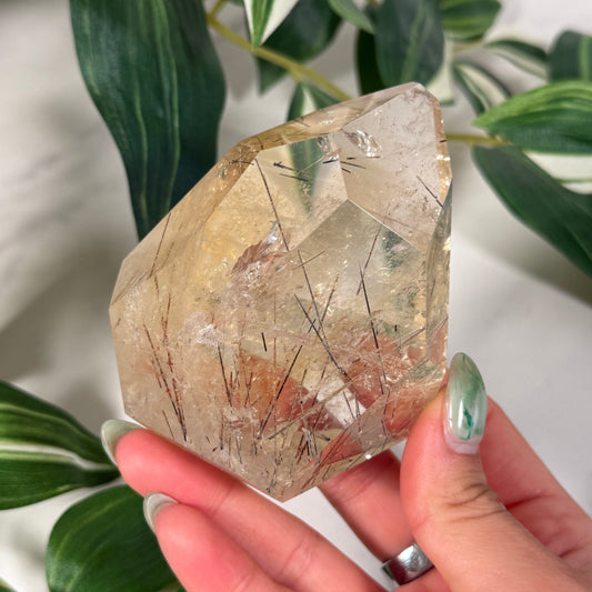 Citrine rutile freeform