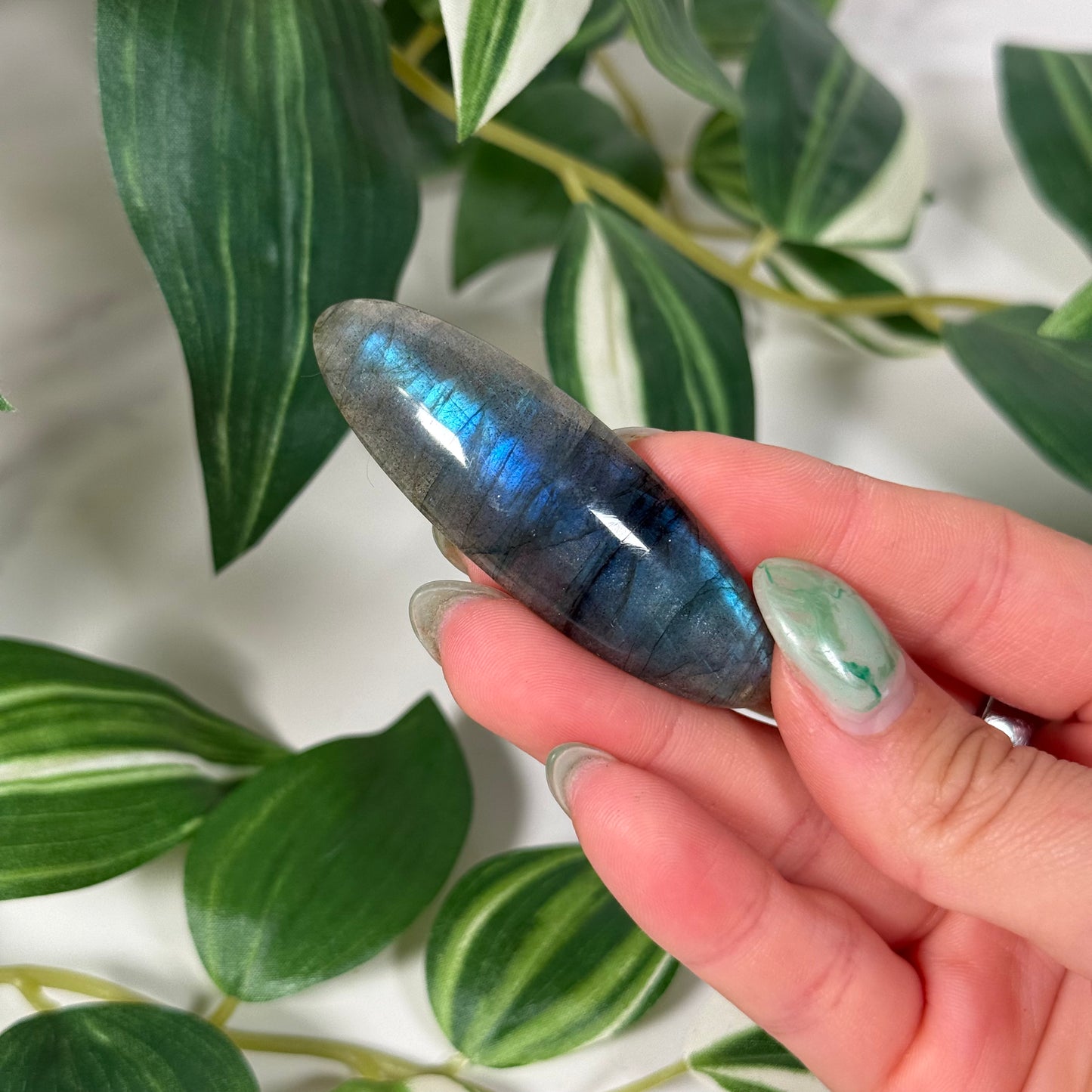 Blue labradorite hair clip U