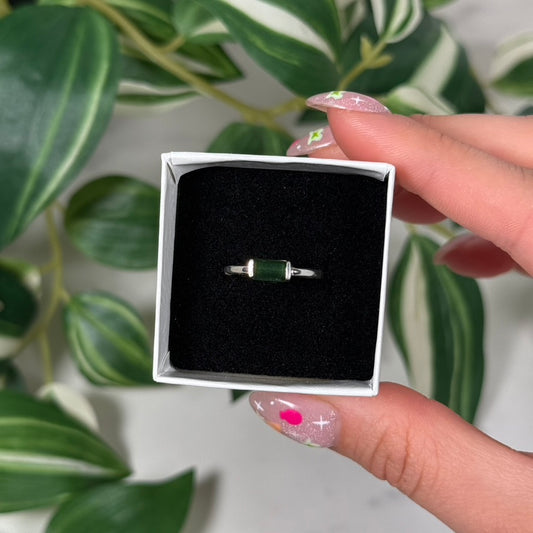 Green tourmaline ring (Sizes 6, 7, 8)