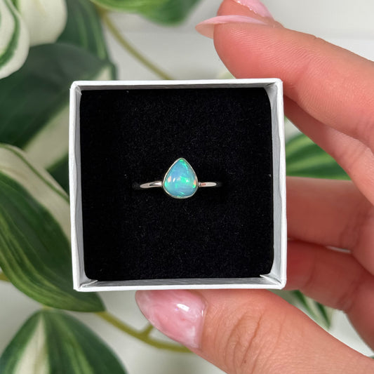 Size 6 Ethiopian opal ring